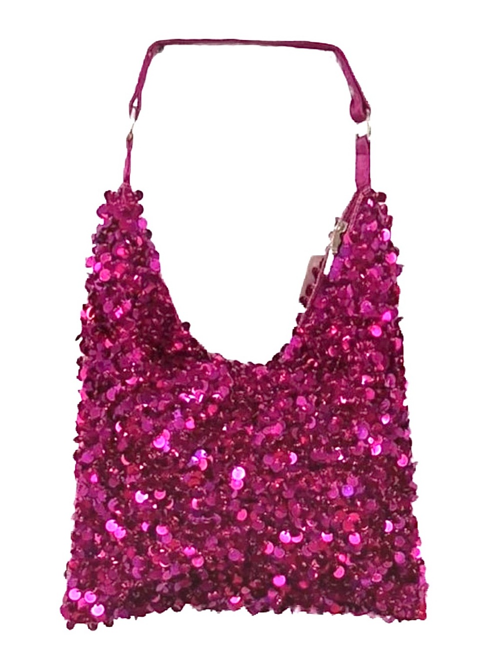 Sequin Handbag, Hot Pink Fuchsia Party Clutch, Sparkly Evening Purse